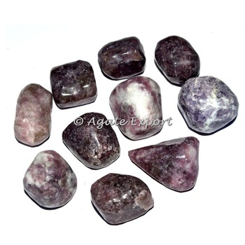 Lepidolite Tumbled Stones from natural agate
