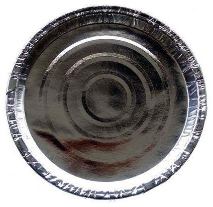 Sai Enterprise Circular Silver Paper Thali, for Event, Size : 12 Inch