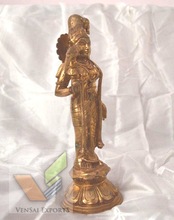Brass God Meenakshi Statue