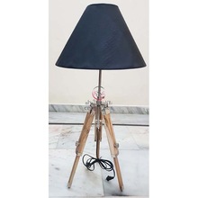 SSE Wooden Home Decor Table Lamp, Color : Black