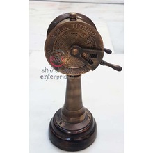 Metal Nautical Designer Brass Telegraph, Color : Brown Antique