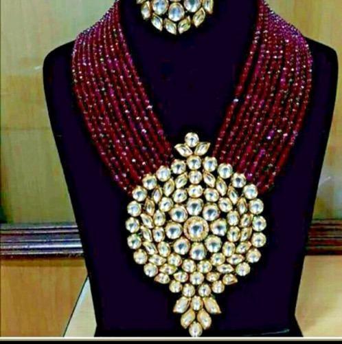 Polished Kundan Onyx Necklace, Purity : 18-24K, Feature : Fine Finishing, Good Quality