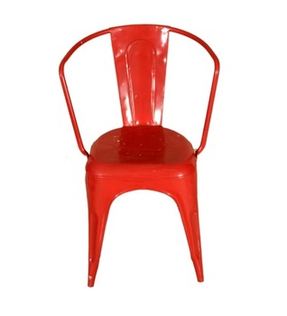 Elegant Distinct Red Iron Chair, Color : Optional