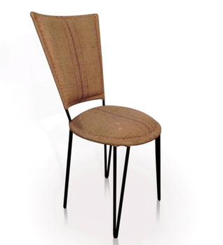 Industrial Iron Chair, Color : Brown