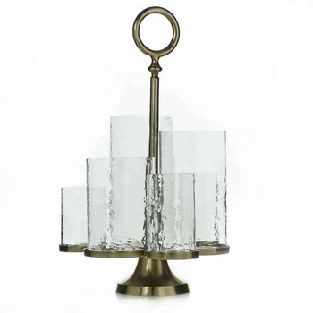 Wedding decorative candle holder with glass