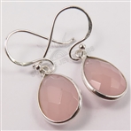 Sunrise Jewellers PINK CHALCEDONY Gemstones Earring, Style : Drop/Dangle