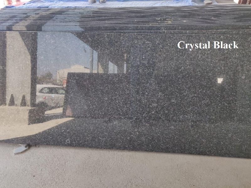 Crystal Black Granite Slab