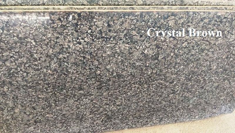 Polished Crystal Brown Granite Slab, for Countertop, Flooring, Hardscaping