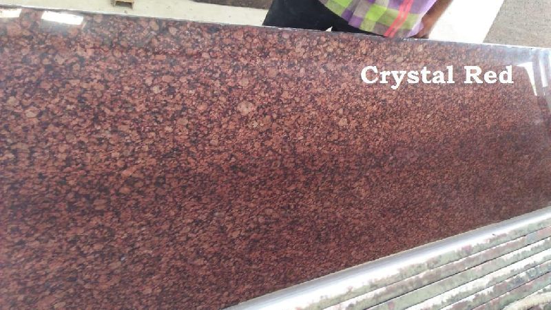 Crystal Red Granite Slab