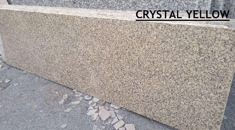 Polished Crystal Yellow Granite Slab, Feature : Antibacterial, Easy To Clean, Non Slip