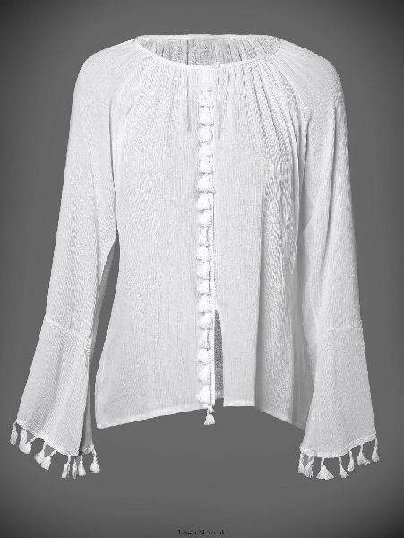 Cotton Plain Ladies Full Sleeve Tops, Technics : Woven