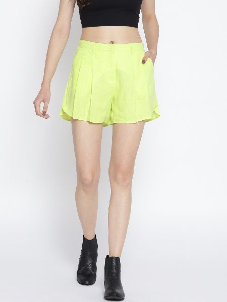 Plain Ladies Yellow Short Skirt, Size : M, XL