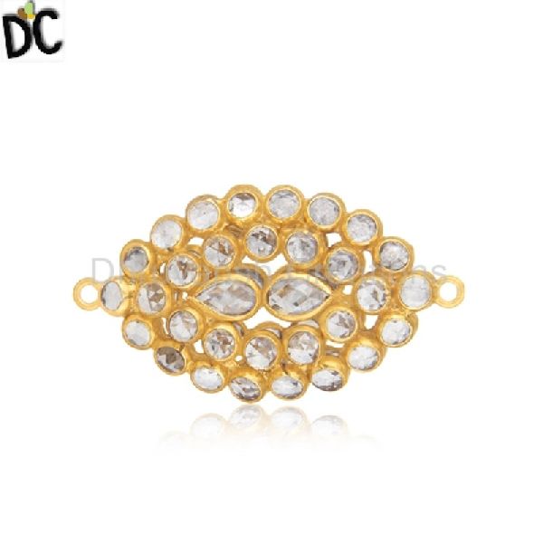 92 5 Silver Gold Plated White Zircon Jewelry