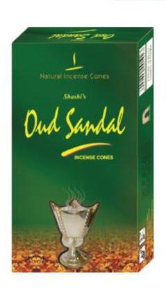 Oud Sandal Incense Cone, for Temples, Length : 1-5 Inch