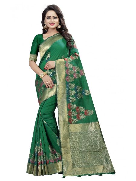 Linen Saree With Free Blouse