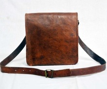 Real Goat Leather Vintage Messenger Bag, Gender : Unisex