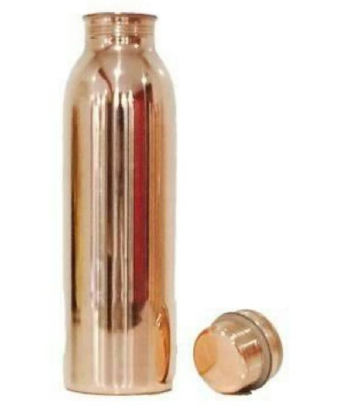 Plain Classic Copper Water Bottle, Packaging Type : Paper Box