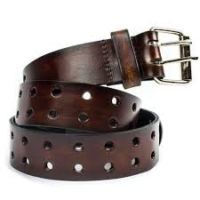 Plain Double Holed Leather Belt, Gender : Male