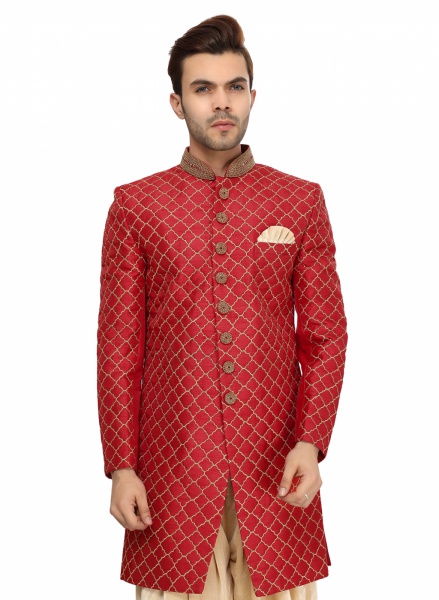 Indo Western Silk Ethnic Wear Regular Fit