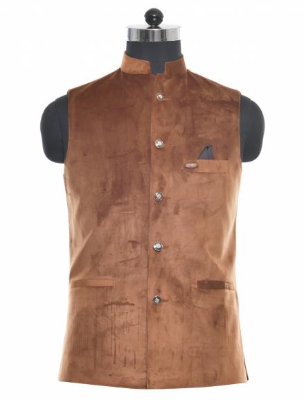 Waist Coat Velvet Party Wear Regular fit