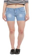 Women light blue short pant