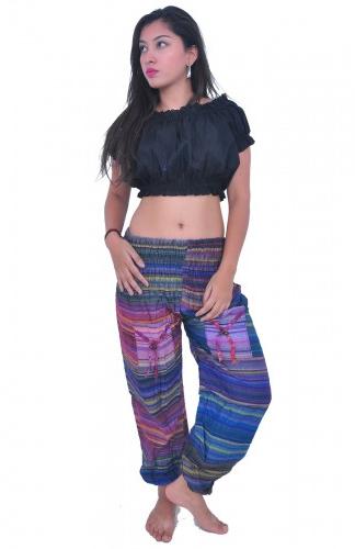 MULTI COLOR HAREM PANTS WITH POCKETS