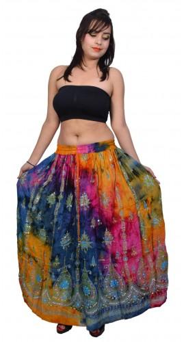 SEQUIN LONG MAXI EMBROIDERY SKIRT