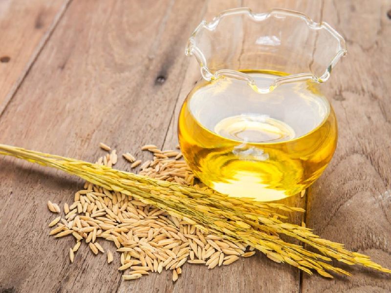 Rice bran oil, for Cooking, Food, Snacks, Feature : Complete Purity, Easy To Diegest, Low Colestrol