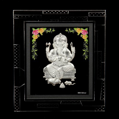 Polished Silver Ganesh Frame, for Wall Hanging, Feature : Corrosion Resistance, Elegant Design, Stylish Look