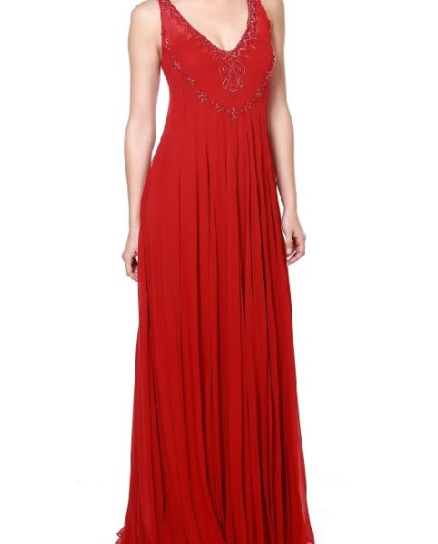 Beaded Red Gown