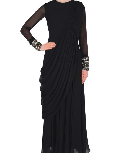 Black Drape Anarkali