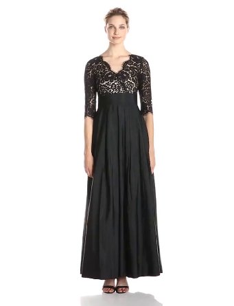 Lace Surplice Gown