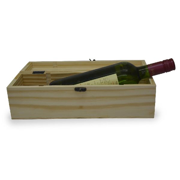 Pine Wood Wine Bottle Box