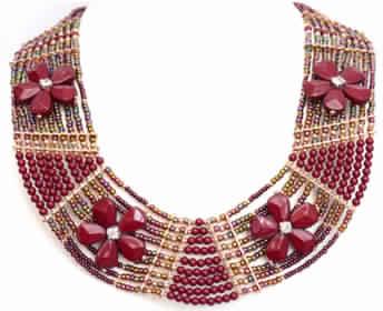 SEED BEADS STATEMENT NECKLACE