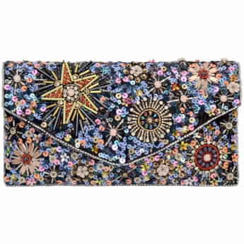 Star Embroidered Clutch