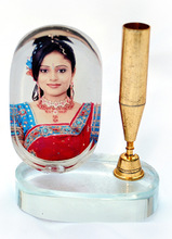 Crystal Pen Holder, for Home Decoration, Color : transparent