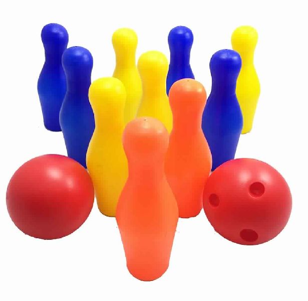 plastic bowling set target