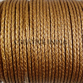 Braided Round Leather Cord