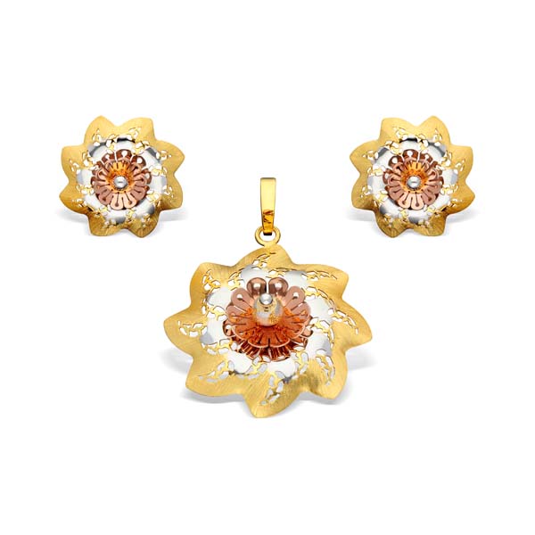 Italian Gold Pendant Set