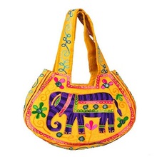 Rajasthani tote bag Elephant Mirror Bag, Gender : Women