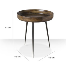 Wooden Hair Pin Leg Side Table, Color : Dark Brown