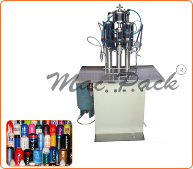 Semi Automatic Triad Aersol Filling Machine