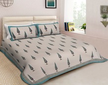 jaipuri handmade bedsheets with pillow cover