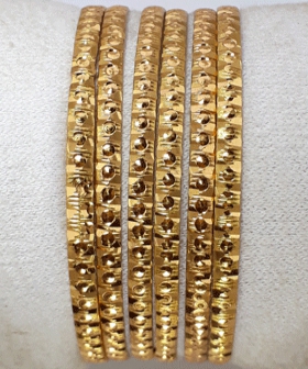 BRASS Designer Die Gold Bangles, Occasion : Anniversary