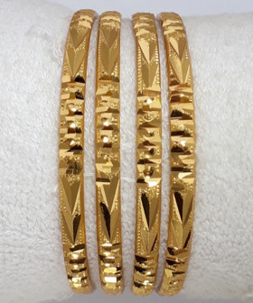 Polished Fine Gold Plated Bangles, Technics : Machine Made