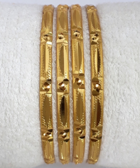 Polished Printed Metal Die Gold Bangles, Packaging Type : Kraft Paper Box