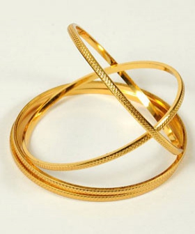 gold plated bangles