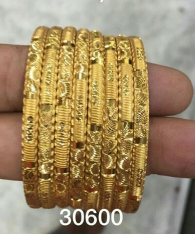 Non Polished Gold omega bangles, Technics : Machine Made