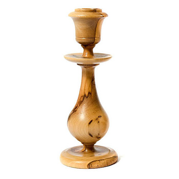 Carved Wooden Candle Holde