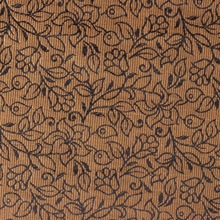 BLACK AND BROWN FLORAL JACQUARD FABRIC